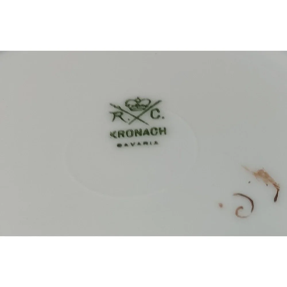 Rosenthal Kronach Dessert‎ Plate Floral Gold Rim Hand Painted Antique Six Inches